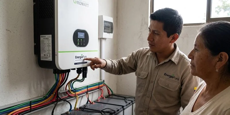 Inversores Growatt on-grid e híbrido instalados con 10 años de garantía del fabricante