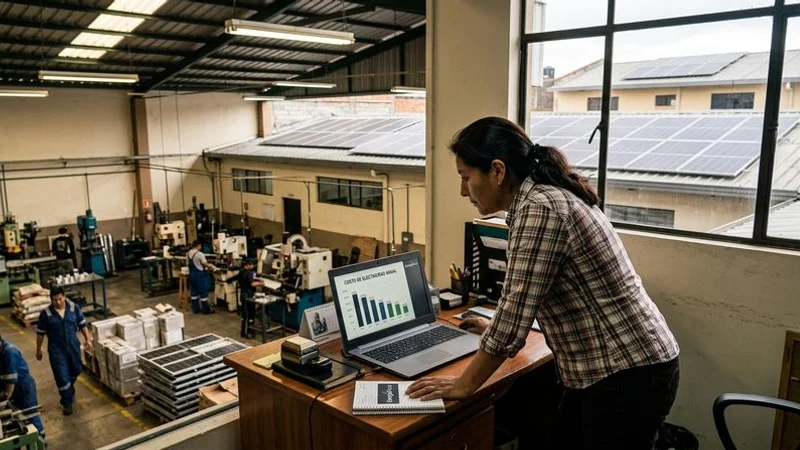 Análisis de retorno de inversión solar para empresas